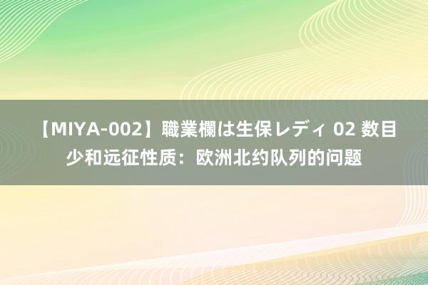 【MIYA-002】職業欄は生保レディ 02 数目少和远征性质：欧洲北约队列的问题