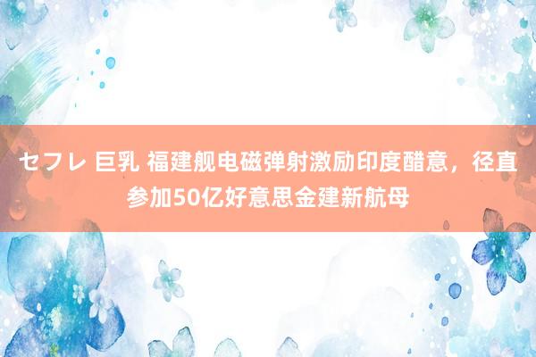 セフレ 巨乳 福建舰电磁弹射激励印度醋意，径直参加50亿好意思金建新航母